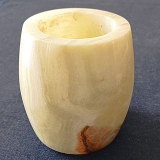 Portacandela in pregiato onice pachistano