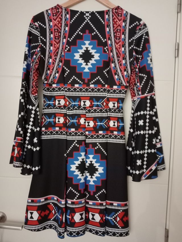 Vestido estampado étnico