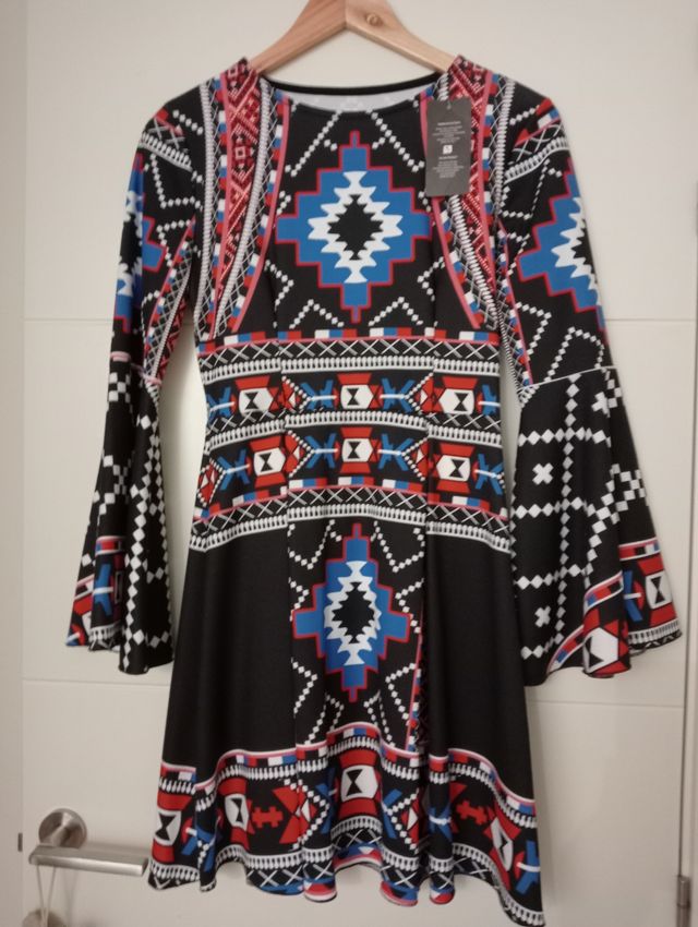 Vestido estampado étnico