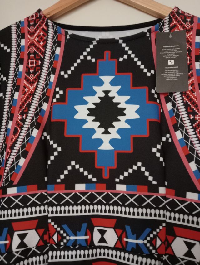 Vestido estampado étnico