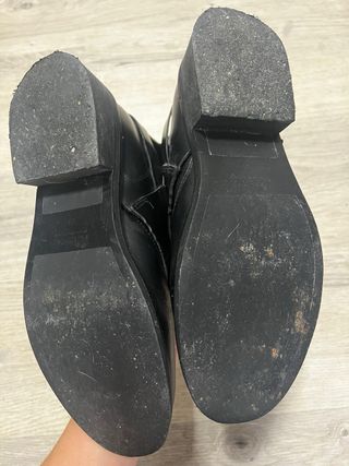 Botas piel negra talla 38 mujer de Pull and Bear