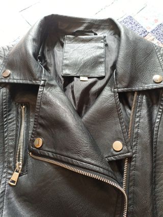 Cazadora biker imitación piel