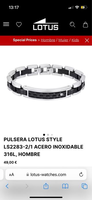 Pulsera hombre Lotus