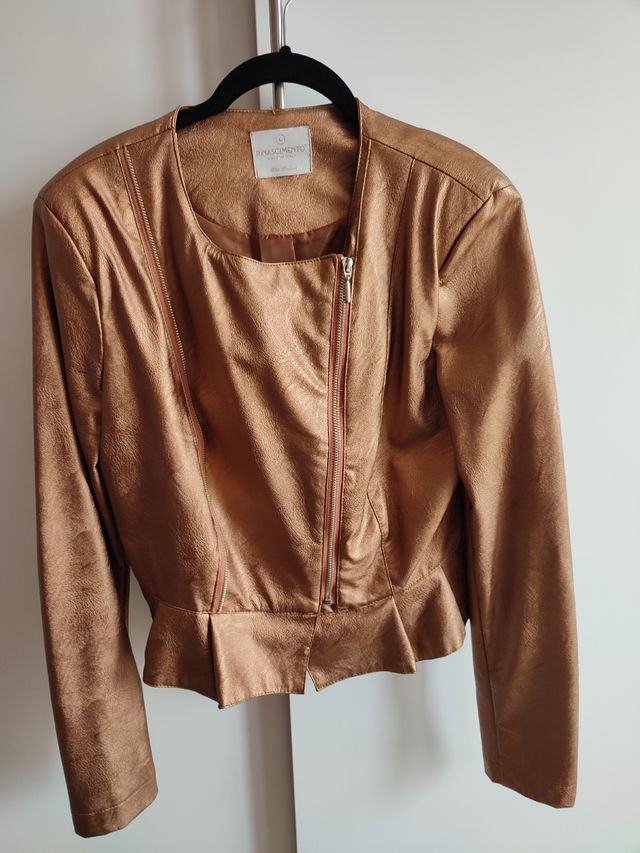 Giubbino ecopelle bronzo