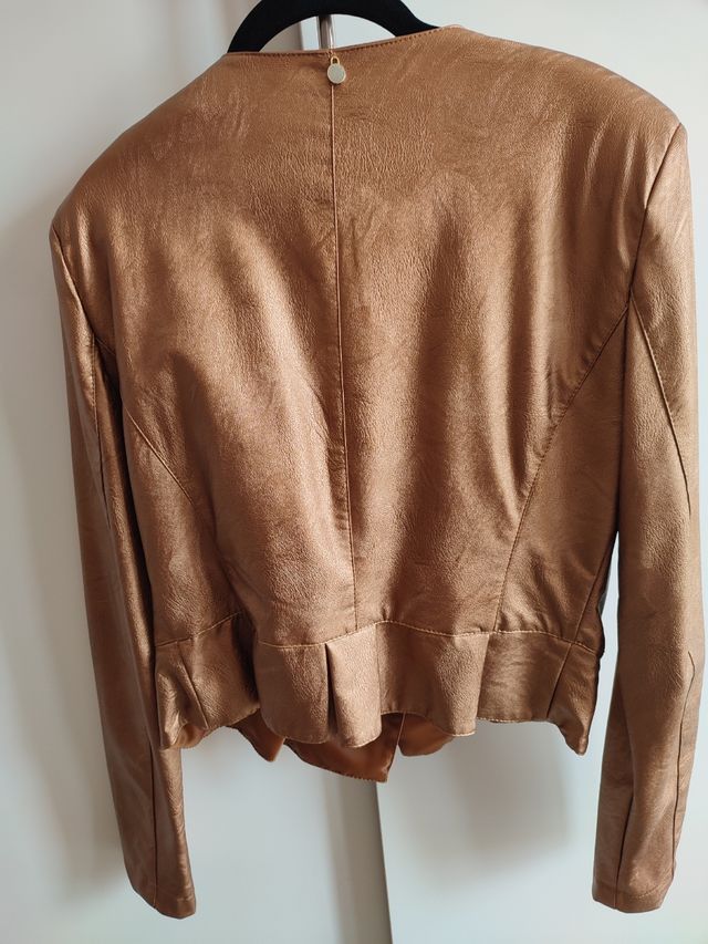 Giubbino ecopelle bronzo