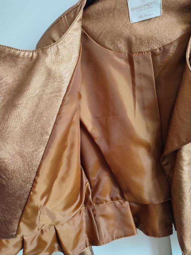 Giubbino ecopelle bronzo