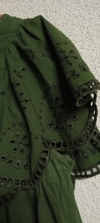 Blusa verde bordados 
