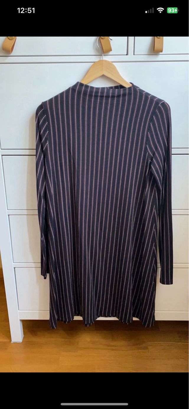 Vestido azul marino con rayas Pull and Beard