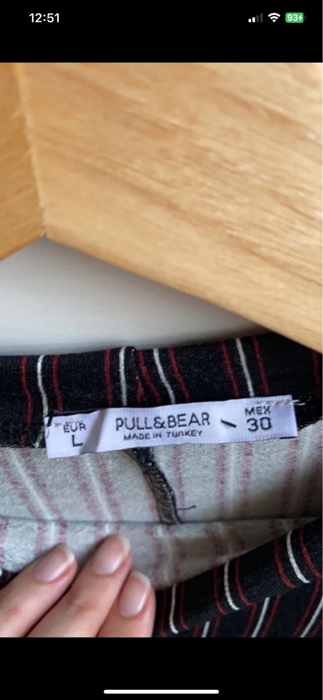 Vestido azul marino con rayas Pull and Beard