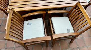 CONJUNTO COMEDOR JARDIN TECA