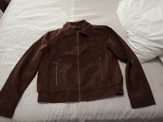 Chaqueta de imitación a ante