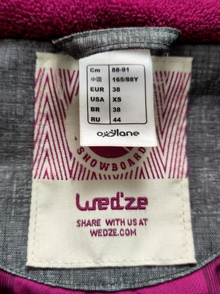 Abrigo de esquí y nieve para mujer Wedze