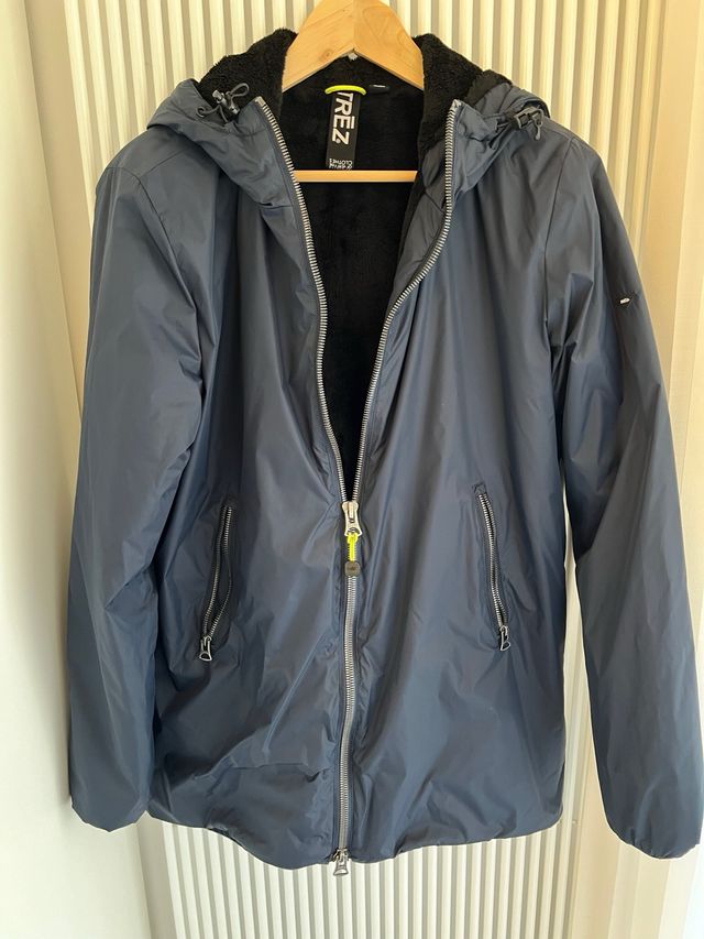 Giaccone impermeabile blu