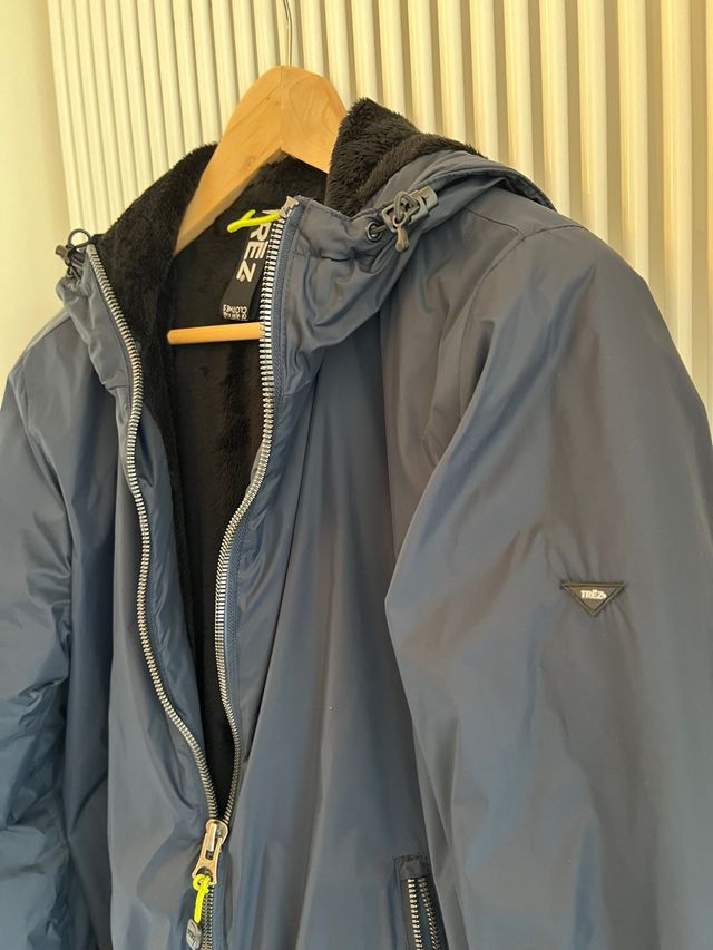 Giaccone impermeabile blu