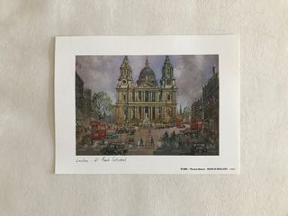 Litografia vintage London St Pauls Cathedral