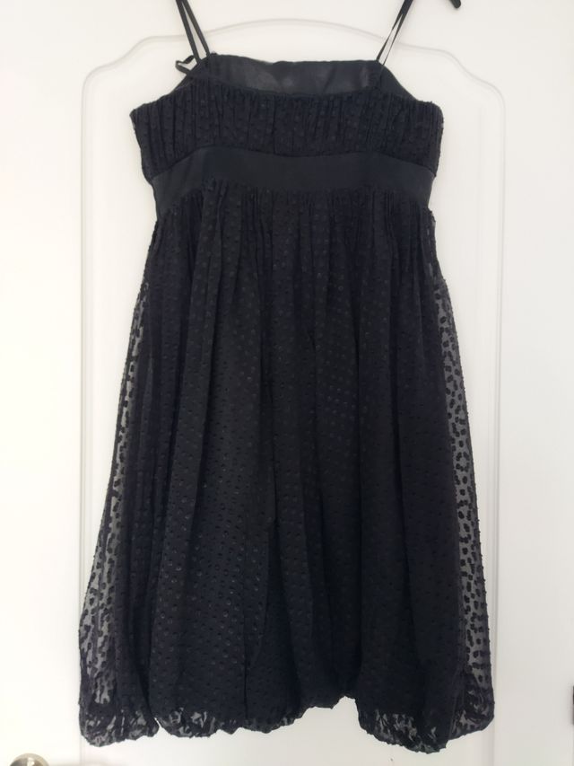 Vestido plumeti negro