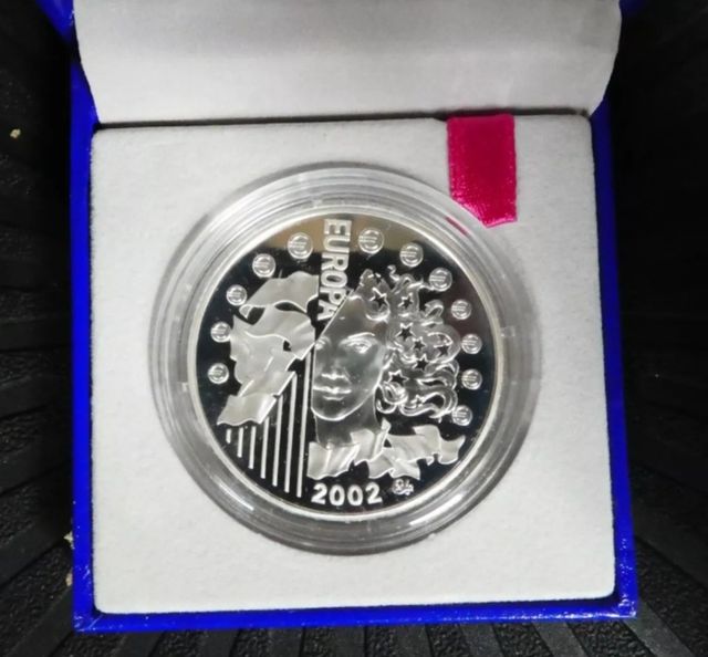 Francia Moneda de 1 Euro y Medio 2002 Plata