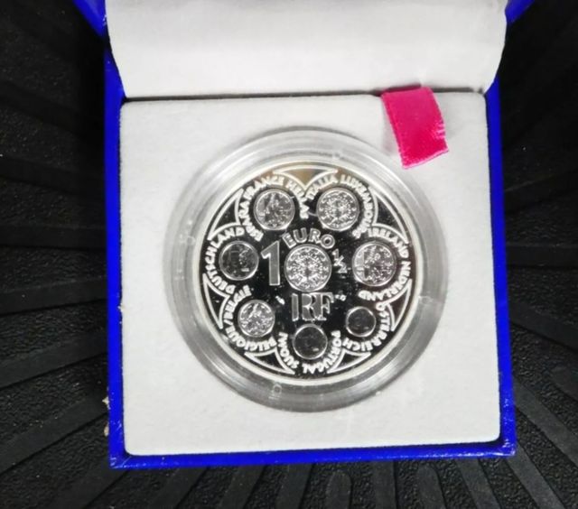 Francia Moneda de 1 Euro y Medio 2002 Plata