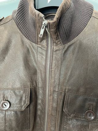 Cazadora mujer piel marrón