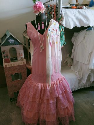 Traje flamenca gitana sevillana t.40
