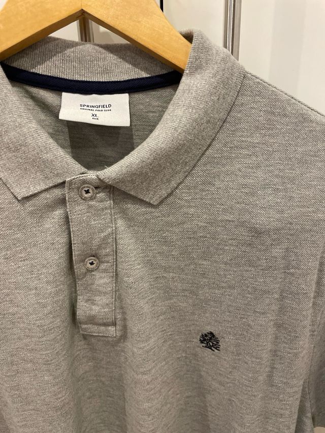 Polo Springfield gris m/c talla XL