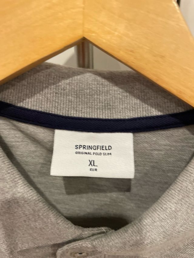 Polo Springfield gris m/c talla XL