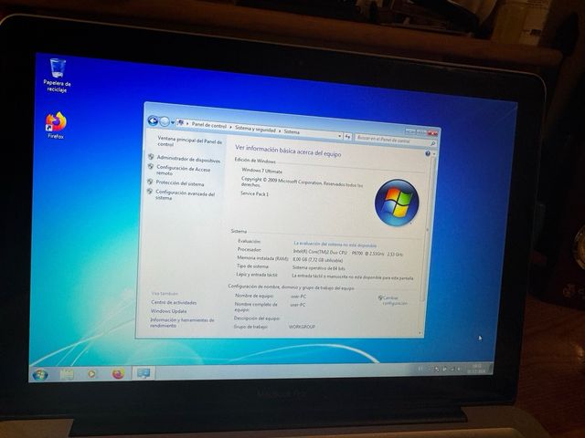 Macbook pro 13” 2009 windows 7