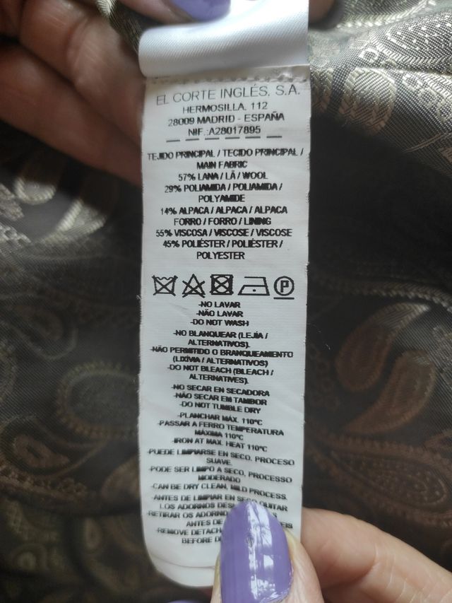 Abrigo Corte Ingles Talla 42