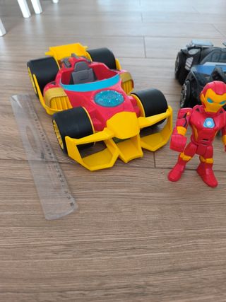 Lote Marvel 3 coches + 3 personajes +moto +Hulk