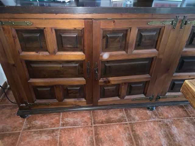 Aparador o bufé español de nogal y roble 3 metros 