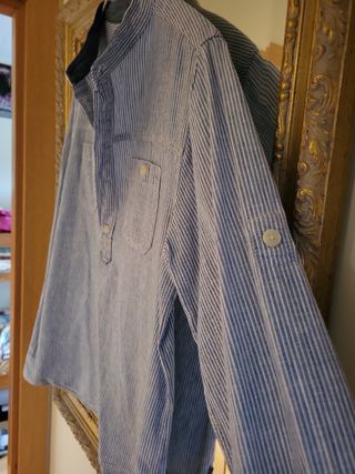 Camisa habanera cuello mao