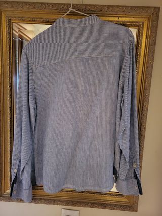 Camisa habanera cuello mao