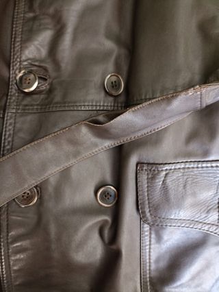 Cazadora de piel marron