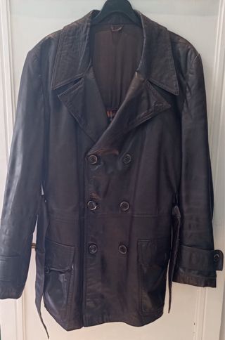 Cazadora de piel marron