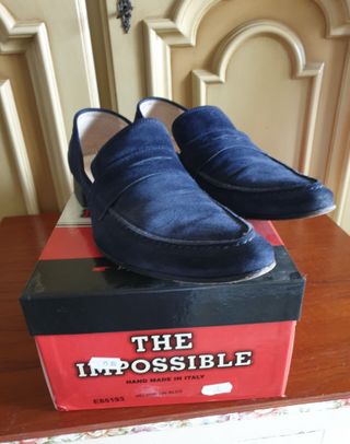 Scarpe Scamosciate blu a punta mis. 41 Marca THE I