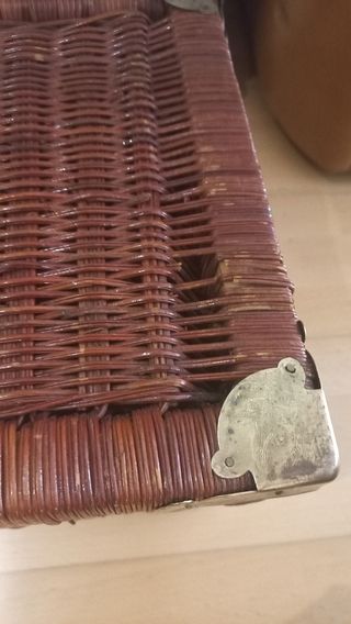 Cofre-Baúl de Mimbre madera Antiguo