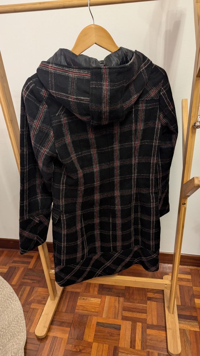 Chaqueta/trenca cuadros larga