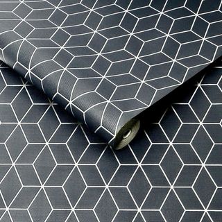 Papel Pintado Gris Antracita