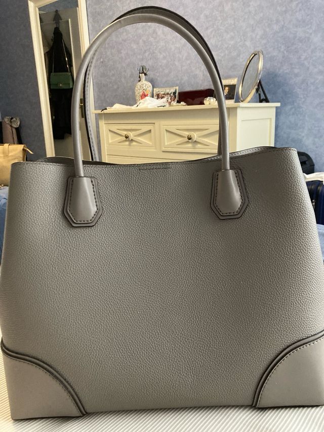 Bolso tote de piel gris Michael Kors