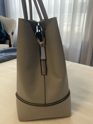 Bolso tote de piel gris Michael Kors