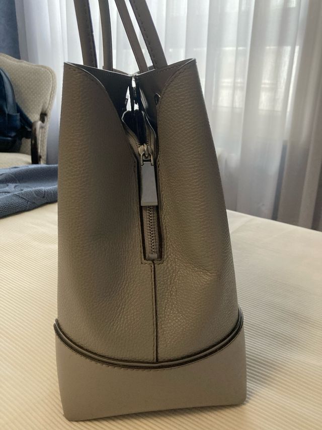 Bolso tote de piel gris Michael Kors