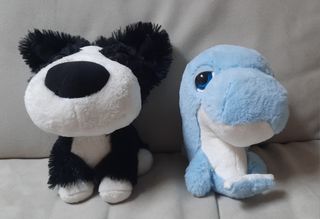 Peluche cane e delfino