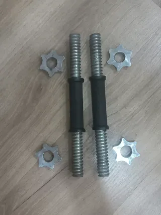 BARRAS 2 MANCUERNAS DE 25MM ENGOMADAS + 4 CIERRES