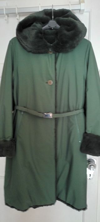 Cappotto "Piazza Pitti"impermeabile con pelliccia