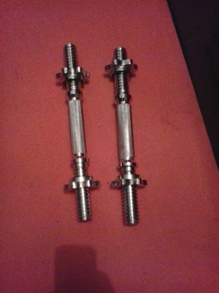 ✅ 30MM 35CM 2 BARRAS MANCUERNAS + 2 CIERRES