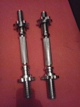✅ 30MM 35CM 2 BARRAS MANCUERNAS + 2 CIERRES