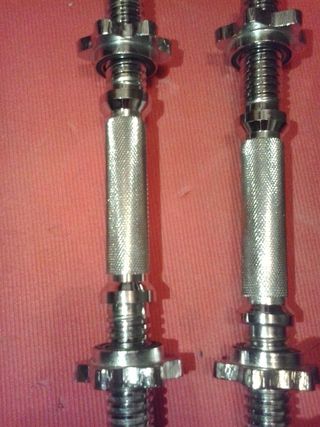 ✅ 30MM 35CM 2 BARRAS MANCUERNAS + 2 CIERRES
