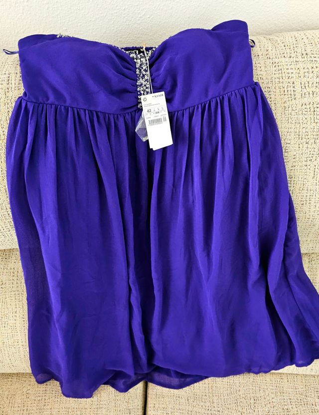 Vestido azul corto fiesta