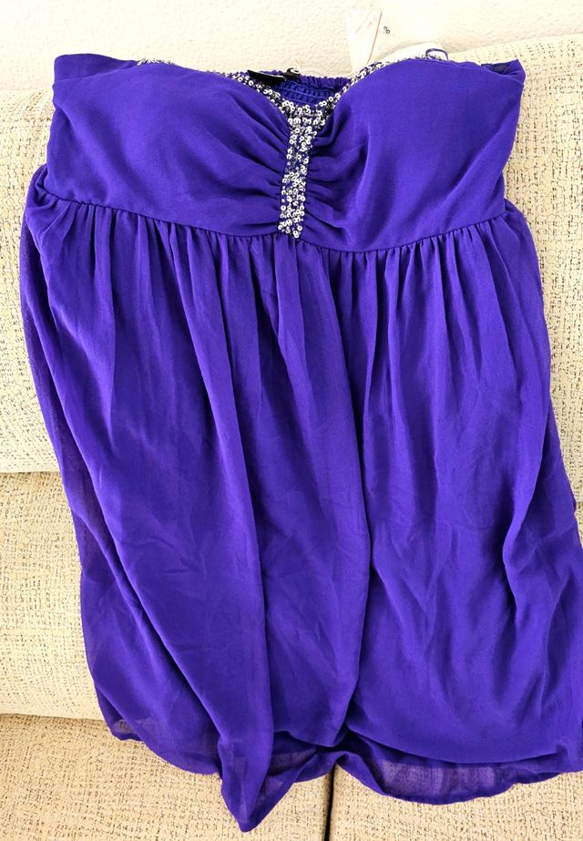 Vestido azul corto fiesta