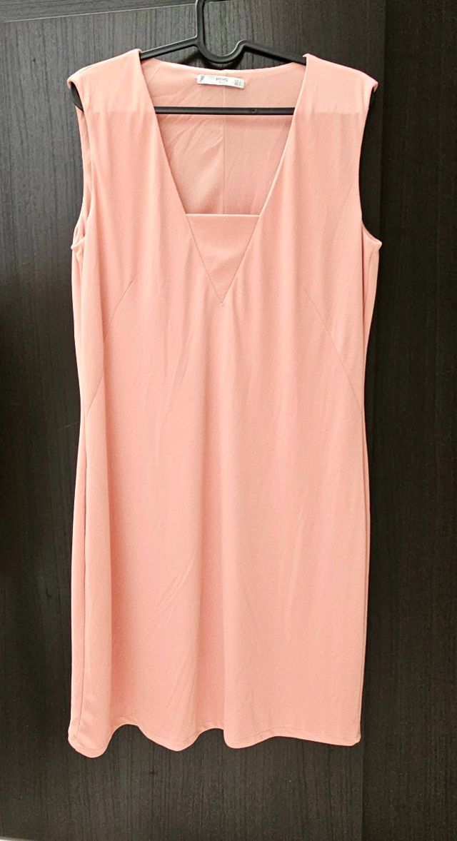 Vestido cóctel salmón